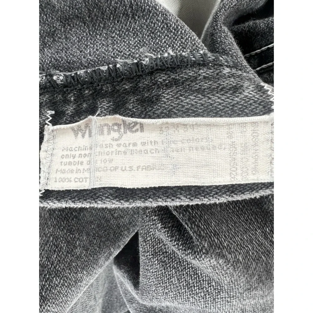 Wrangler Jeans Mens 30x32 Cowboy Cut High Rise Faded Black Cotton Tag 31x34 Y2K
